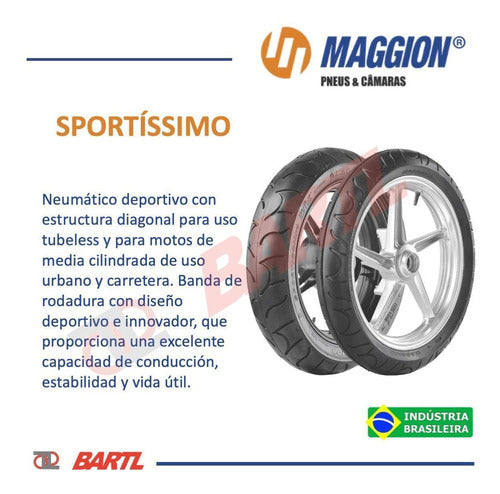 Combo Moto 110/70-17 Y 130/70-17 Maggion Sportissimo Tl 1