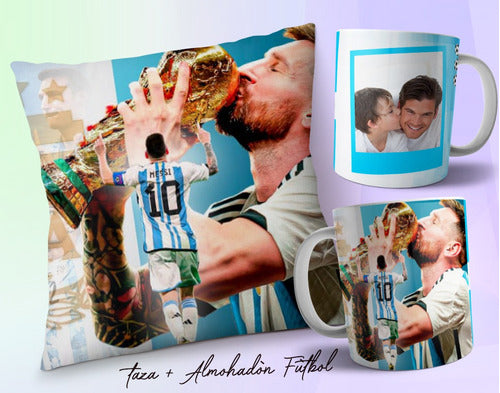 Sublimation Templates Soccer Mug and Cushion Argentine Football 9