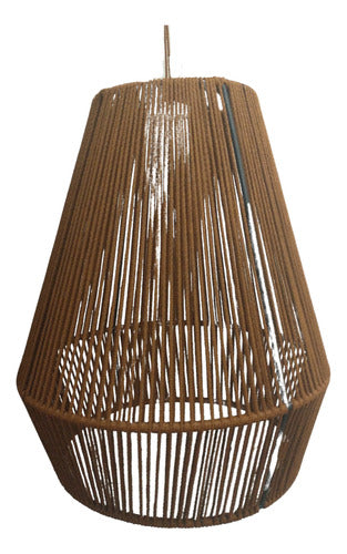 Rustic Hanging Lamp of Polypropylene/Simulated Jute 1