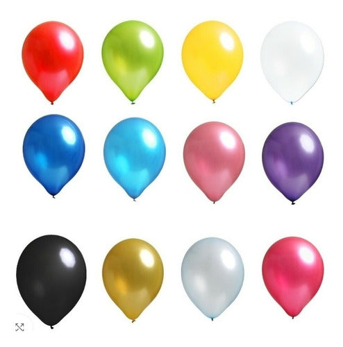 Eleventech Latex Balloons X50 Units Solid Colors for Parties and Events 2