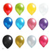 Eleventech Latex Balloons X50 Units Solid Colors for Parties and Events 2