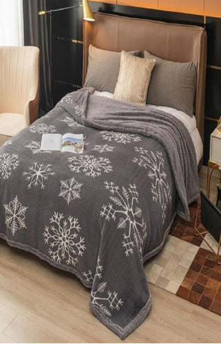 Fancy Synthetic Wool Blanket with Lamb Print Queen 230x250cm 0