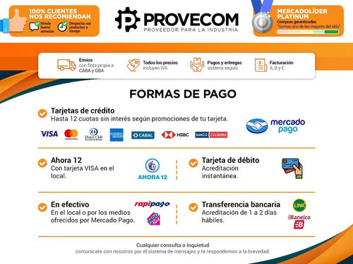 Provecom Bisagra Ficha H° Ala Larga | 100x33x2,5 Mm 2