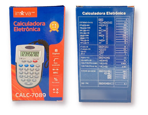 Calculadora Eletrônica De Bolso C/ Cordão 8 Dígitos Portátil 1