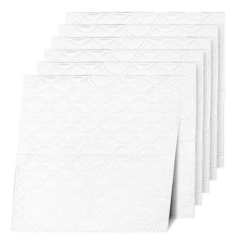 Pack of 6 Self-Adhesive 3D Subway Type Plates 108