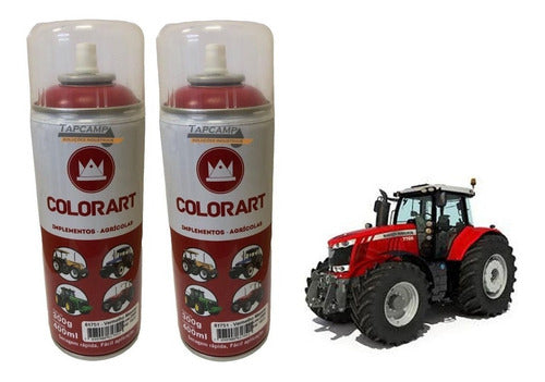 02 Tinta Spray Agrícola Vermelho Massey Ferguson Colorart 0