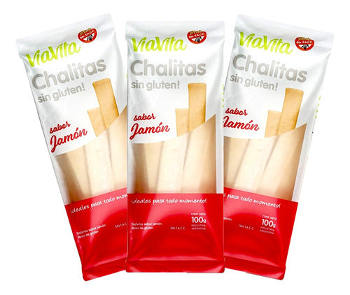 Viavita Gluten-Free Chalitas Various Flavors 100g x 3u 6