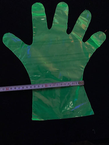 Pack of 10 Fluorescent Nylon Gloves by Carioca Cotillón - UV Light Glow 7