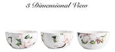 Bico Magnolia Floral Ceramic Bowls Set of 4, 26oz, For Pasta 1