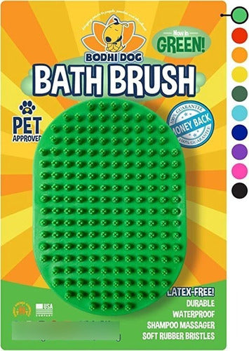 Bodhi Dog Soft Rubber Bristle Brush for Dogs and Cats Green 0