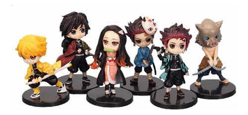 Figura De Colección Kimetsu Demon Slayer Set X6 Importado 0