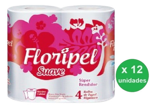 Pack Papel Higiénico Floripel Blanco 4x30m- X12u - Dh Tienda 1