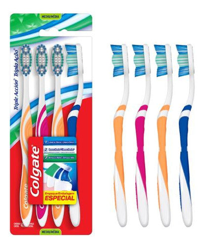 Colgate Cepillo De Dientes Triple Accion Pack X4 1