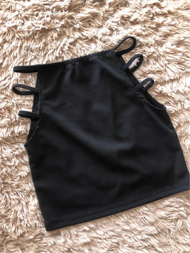 NN Side Open Mini Skirt with Black Straps for Women 2