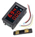 Voltímetro E Amperímetro Digital Led Dc 0-100v 50a C/ Shunt 0