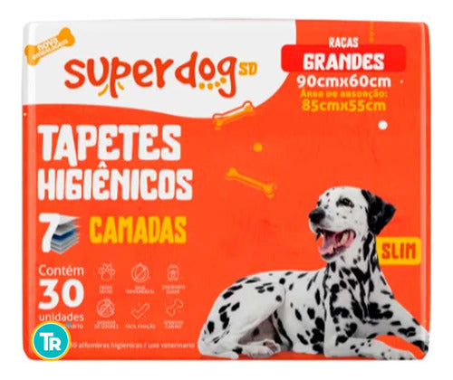 Super Dog Large Dog Hygiene Pads 30 Units 1