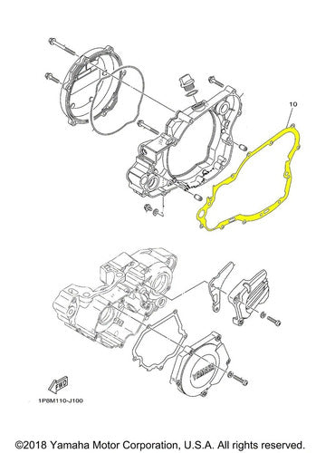 Junta Semi Carter Lado Embrague Orig Yamaha Yz 250 2000-2021 1