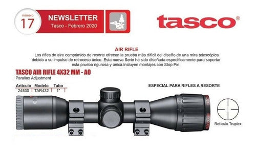 Tasco 4x32ao Parallax Antirecoil Rifle Scope 2