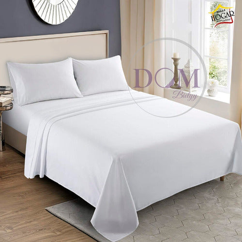 Pack of 2 Hotelier Bed Sheet Set 1 1/2 Pl 100% Cotton White 5