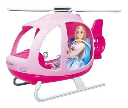 Helicoptero + Auto Barbie Miniplay De Casa Valente 1