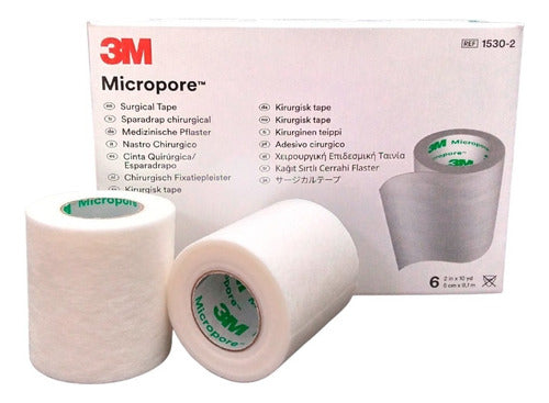 Hypoallergenic Micropore Tape 1530-2 3M 5cm x 9m x 6 Units 0