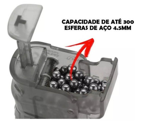 Speed Loader Capacidade 200 Esferas 4.5mm Esfera Aço Airgun 1