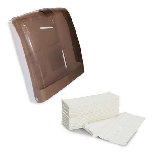 UMPAPEL Combo Dispenser for Disposable Towels + Elegant Towels 2500 0