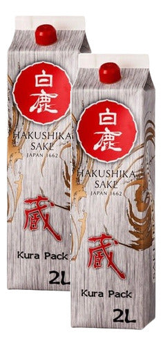 2 Sake Saque Premium Hakushika Japonês Kura Pack 2l 2000ml 0