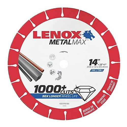 Lenox Tools Metalmax Diamond Edge Cutting Wheel 1972929 0