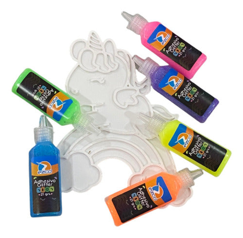 Vitró Maker with 6 Glitter Color Adhesives for Crafting x 4 58