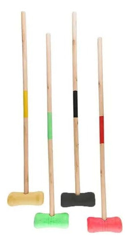 Juego Croquet Madera Palos Arcos Estacas Super Completo Y+ 2