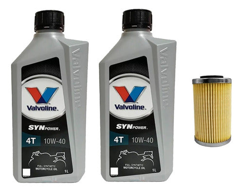 Valvoline Kit Service Duke 200 390 Filter + Synthetic 10W40 0