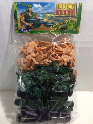 Vulcanita Plastic Toy Soldiers X101 with Warplane Included 0