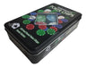 100 Poker Chips Fichas Dual Toned Lata Dealer Juego 2