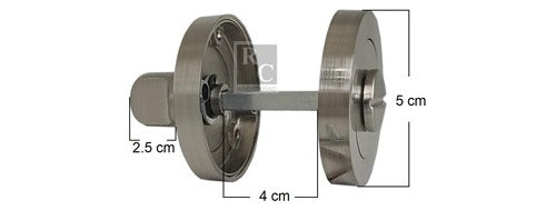 Muletilla Tranca Baño Dormitorio Acero Inox Mod Italiano Rc 4