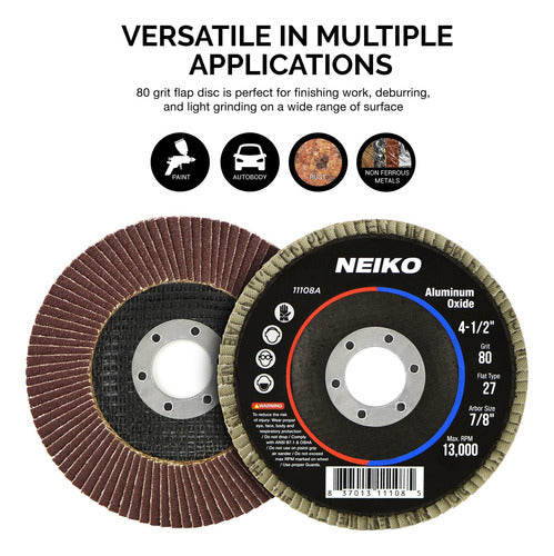 Neiko 4-1/2 Inch Sanding Discs, Pack of 10 2