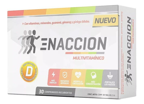 Ena Sport Nutrition Ena Enaccion Multivitamin 30 Tablets - Energy, Defenses, Bones 0