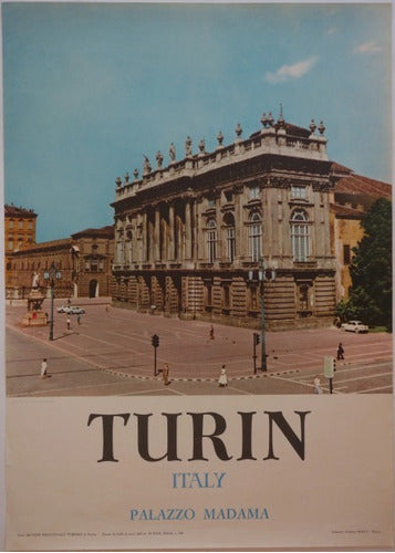 Palazzo Madama Turin Italia En El Año 1950- Lámina 45x30 Cm. 0