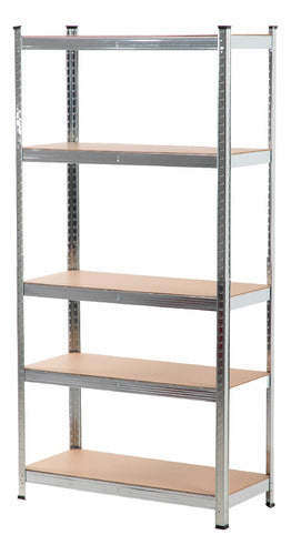 Kingshouse Metal Shelf with 5 MDF Wooden Shelves 180x90x40cm 0