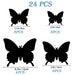 Mariposas Decorativas Stickers 3d  X 24u  Azuladas 5