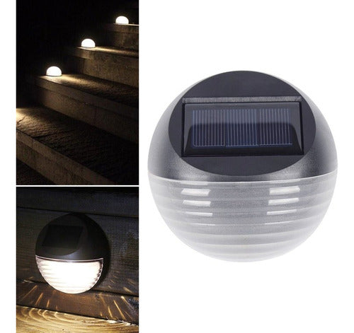 Generic Set of 4 Warm White LED Solar Wall Lights for Stairs and Floors 3