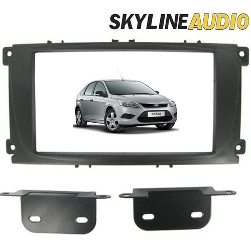 Double Din Stereo Adapter Frame for Ford Focus 2 Black 3
