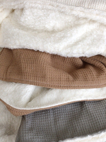 Cozy Honeycomb Blanket with Super Soft Shearling 140x200cm 12