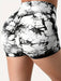 Short Leggings with Seamed Push Up and Seamless Ruched Detail Imported 1