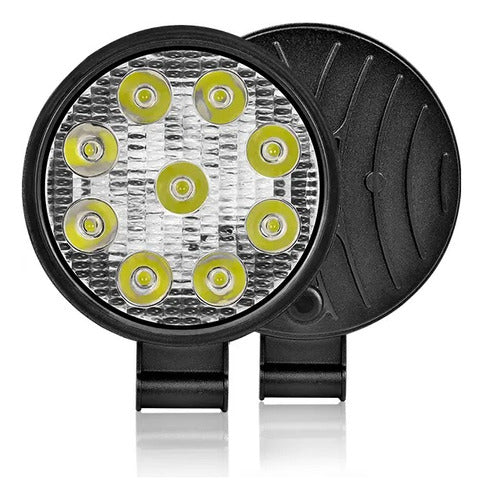 2 Round Off Road 9 LED 27W Agricultural LED Auxiliary Lights 1