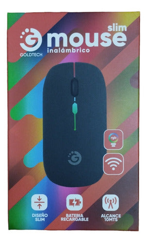 Goldtech Ultra Slim Wireless Rechargeable Mouse 0