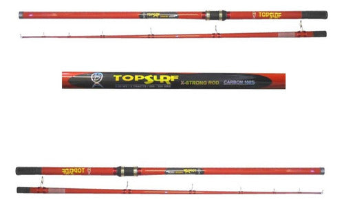 Top Surf 4.20 2-Piece Front Casting Rod 100% Carbon 200 - 300 Grs 0