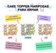 Cake Topper Mariposa Para Armar X10 Unid - Decoracion Torta 2