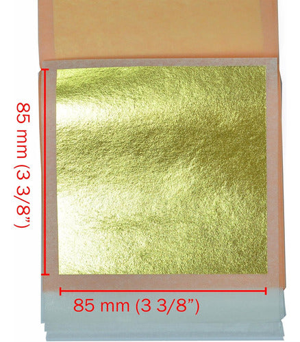 Barnabas Blattgold 23K Gold Leaf for Painting and Crafts - 10 Transfer Sheets - 8.5 cm 4