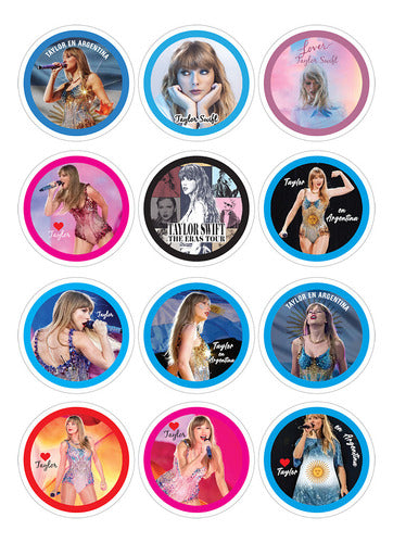 PersonalMente 12 Pins Prendedores 55mm Taylor Swift Musica Cantante 0